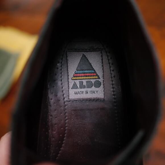 ALDO Made in Italy Black Leather Chukka Dress Ankle Mod Monk Boots 41 8 main image 8